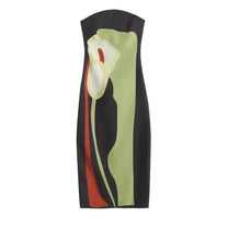 Strapless Zip Up Maxi Dress