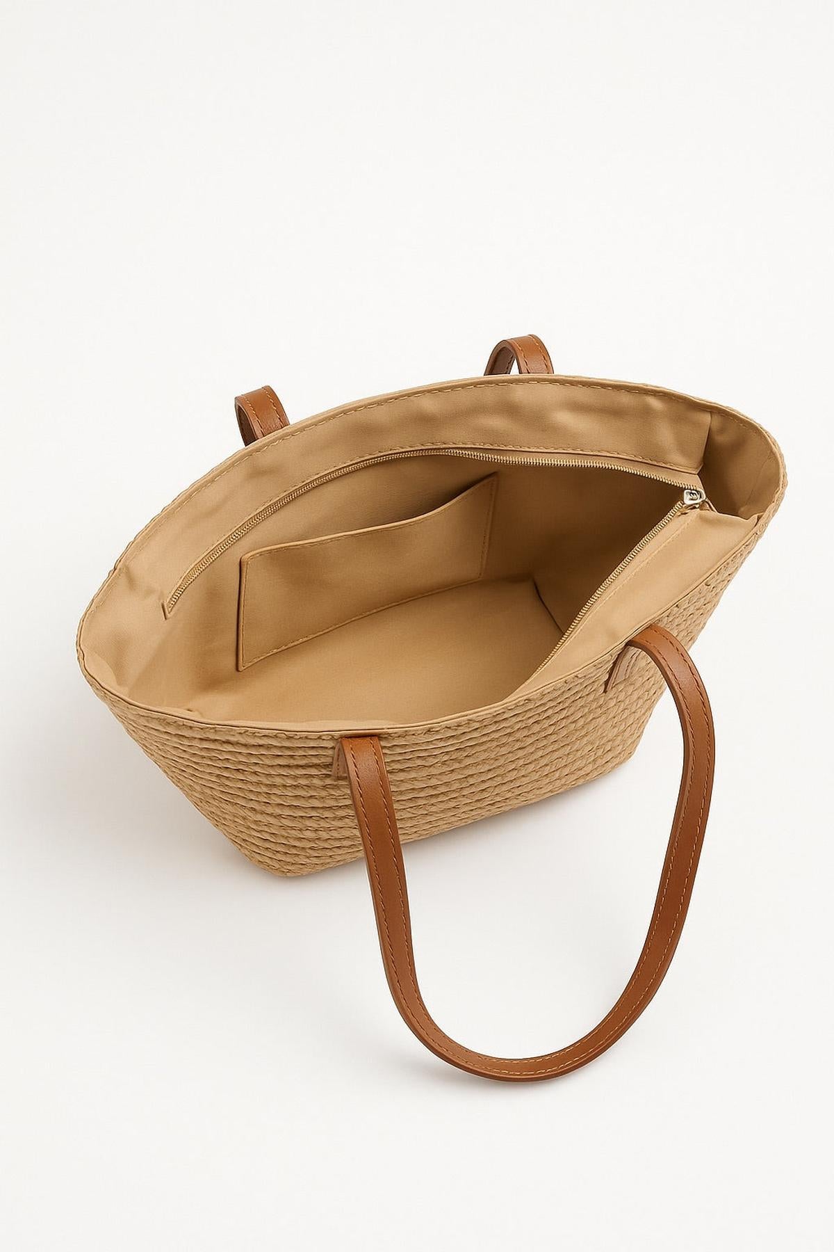 Straw Shopper Bag - Summer Bag