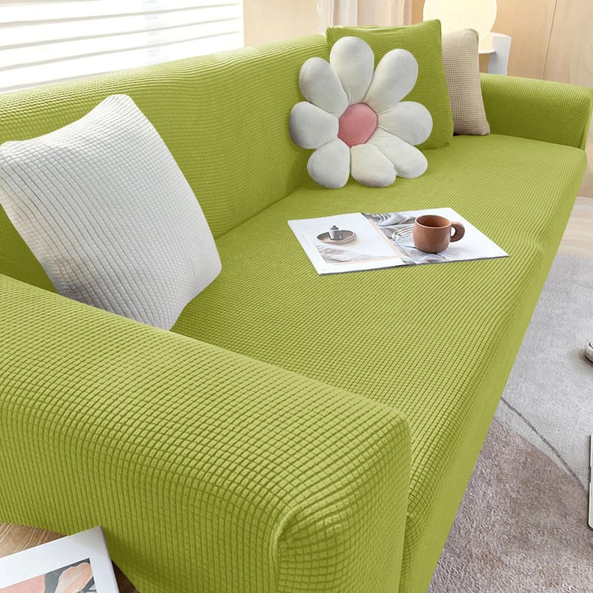 Stretch Sofa Cover With Non-Slip Foam Strips