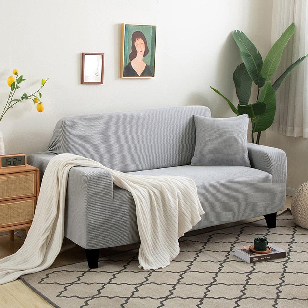 Stretch Sofa Cover With Non-Slip Foam Strips