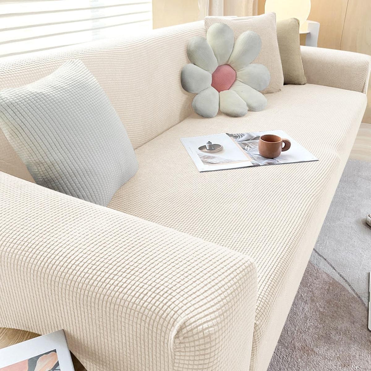 Stretch Sofa Cover With Non-Slip Foam Strips
