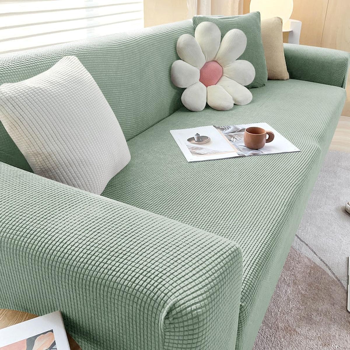 Stretch Sofa Cover With Non-Slip Foam Strips