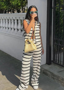 Striped Two-piece Summer Set