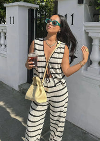 Striped Two-piece Summer Set