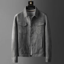 Structured Fit Button-Up Jacket For Smart Casual Wear