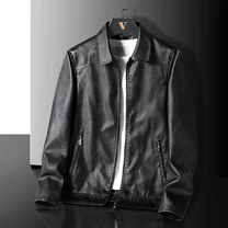 Structured Slim Fit Faux Leather Jacket