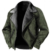 Structured Suede Jacket With Shearling Lining