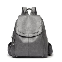 Stylish Anti-Theft Leather Backpack For Women