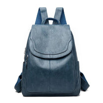 Stylish Anti-Theft Leather Backpack For Women