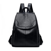 Stylish Anti-Theft Leather Backpack For Women