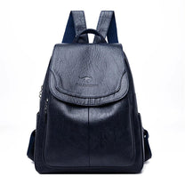 Stylish Anti-Theft Leather Backpack For Women