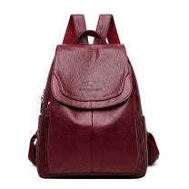 Stylish Anti-Theft Leather Backpack For Women
