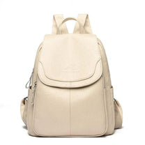 Stylish Anti-Theft Leather Backpack For Women