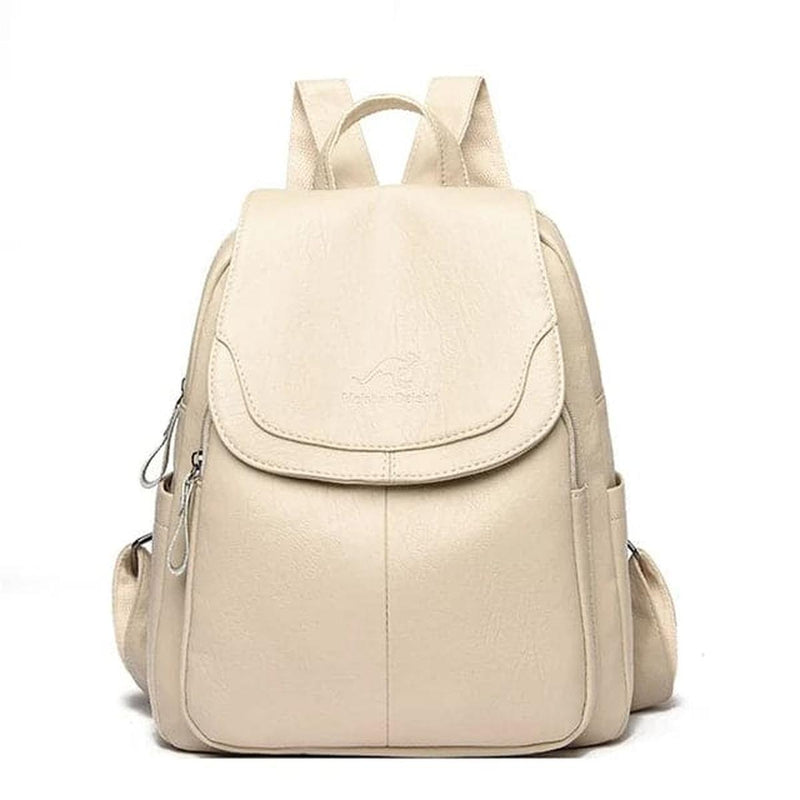 Stylish Anti-Theft Leather Backpack For Women