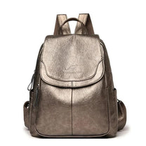 Stylish Anti-Theft Leather Backpack For Women