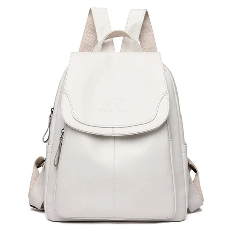 Stylish Anti-Theft Leather Backpack For Women