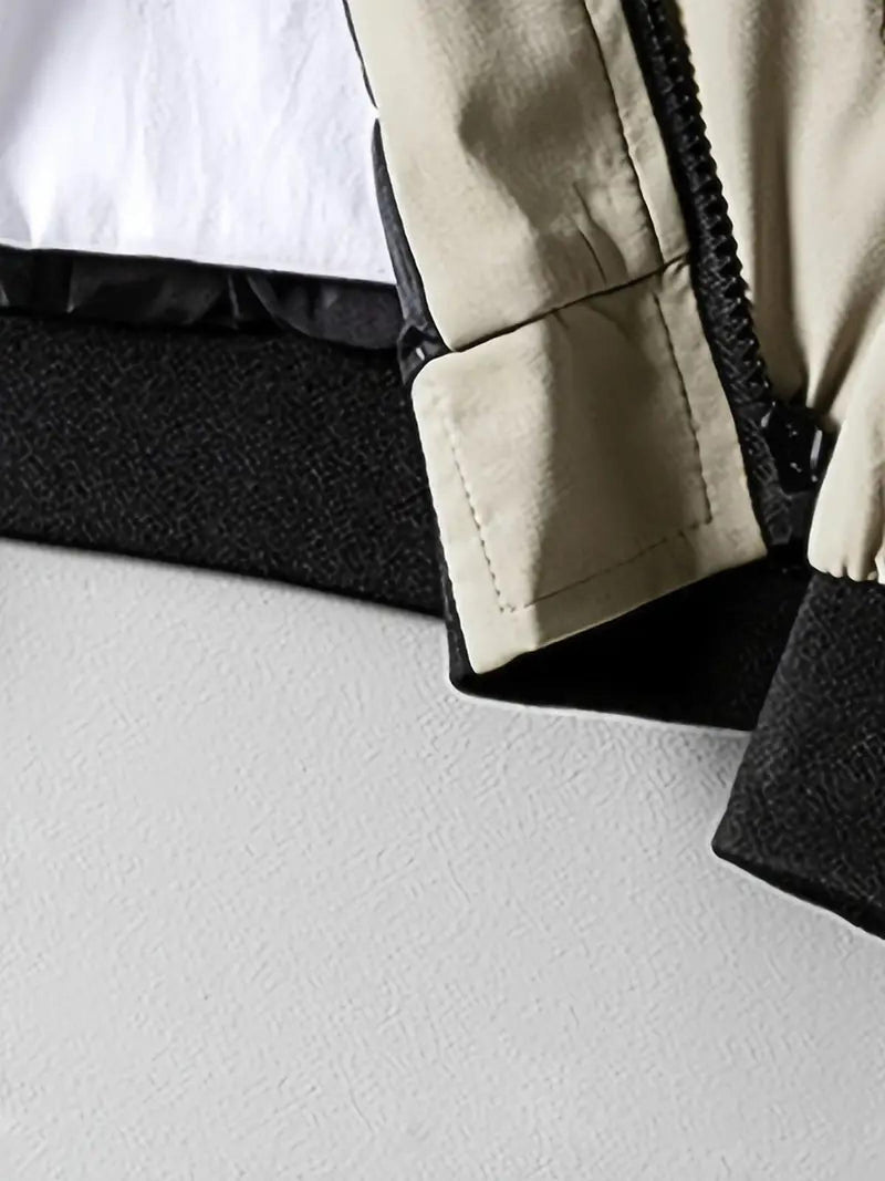 Stylish Handcrafted Men&#39;s Autumn Jacket With Zipped Pockets