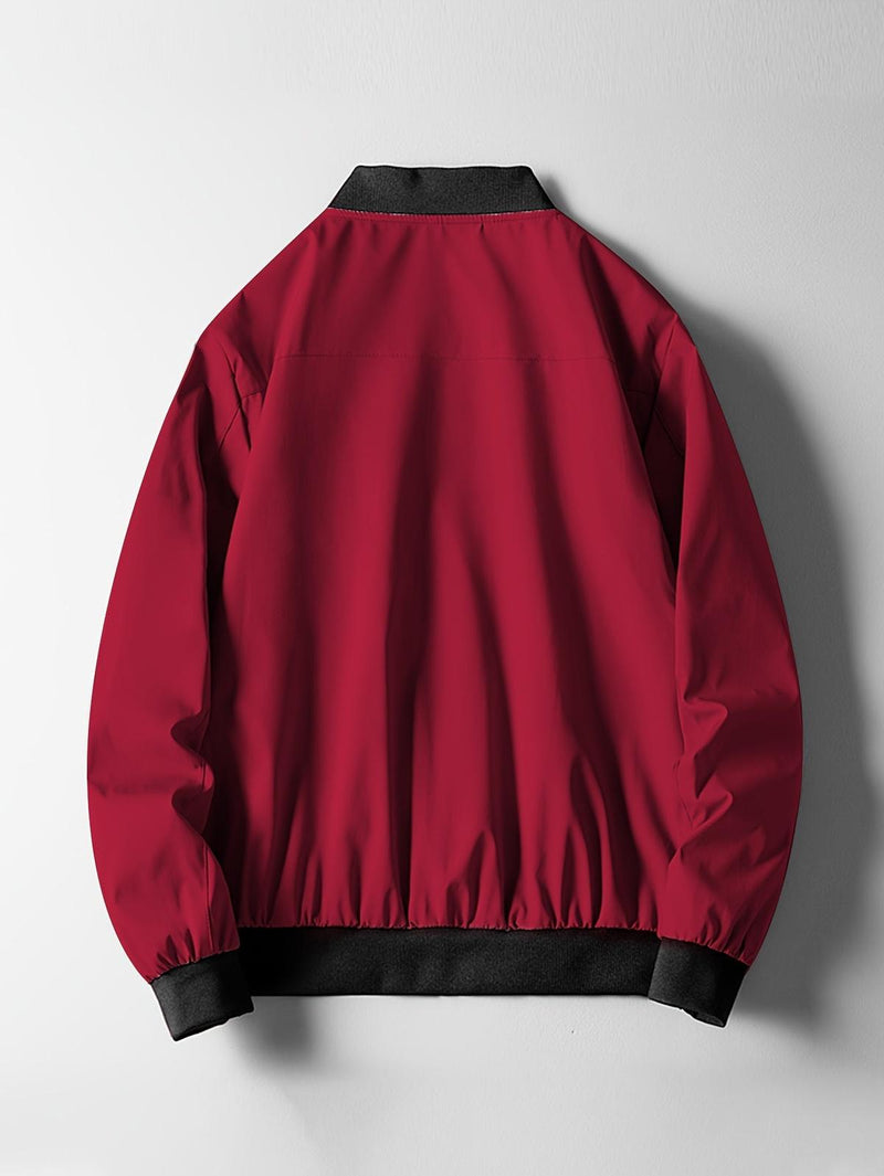 Stylish Handcrafted Men&#39;s Autumn Jacket With Zipped Pockets