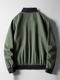 Stylish Handcrafted Men&#39;s Autumn Jacket With Zipped Pockets
