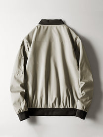 Stylish Handcrafted Men&#39;s Autumn Jacket With Zipped Pockets