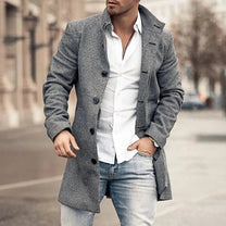 Stylish Straight Cut Trench Coat for Men
