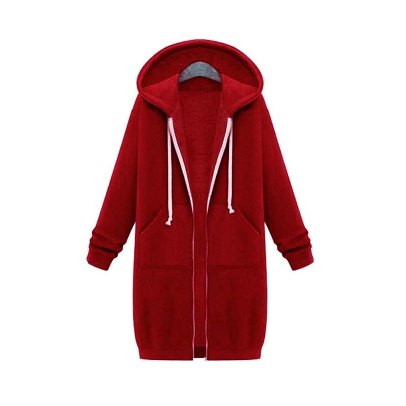 Stylish Winter Sweatshirt With Zip Pocket