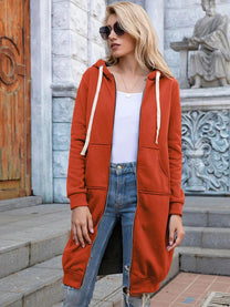 Stylish Winter Sweatshirt With Zip Pocket