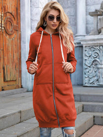 Stylish Winter Sweatshirt With Zip Pocket