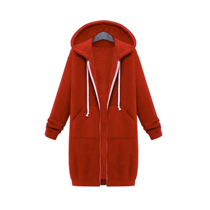 Stylish Winter Sweatshirt With Zip Pocket