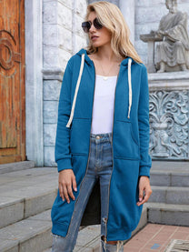Stylish Winter Sweatshirt With Zip Pocket