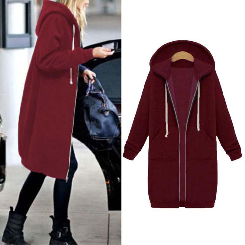 Stylish Winter Sweatshirt With Zip Pocket