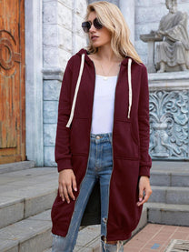 Stylish Winter Sweatshirt With Zip Pocket