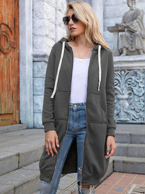 Stylish Winter Sweatshirt With Zip Pocket