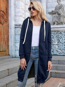 Stylish Winter Sweatshirt With Zip Pocket