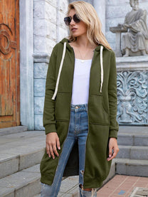 Stylish Winter Sweatshirt With Zip Pocket