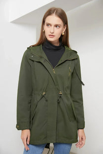 Stylish Women&#39;s Hooded Jacket For Transitional Weather