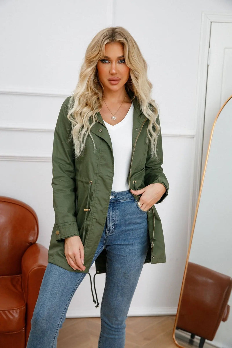Stylish Women&#39;s Hooded Jacket For Transitional Weather