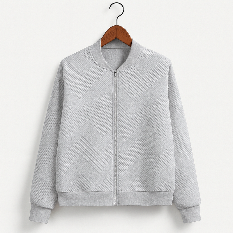 Stylish Women&#39;s Zip-Up Jacket for Autumn Wear