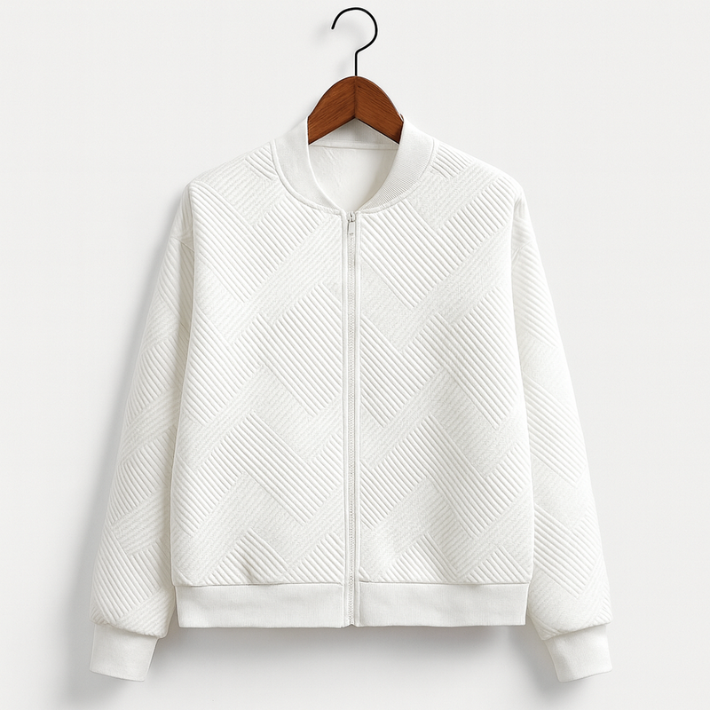 Stylish Women&#39;s Zip-Up Jacket for Autumn Wear