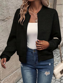 Stylish Women&#39;s Zip-Up Jacket for Autumn Wear
