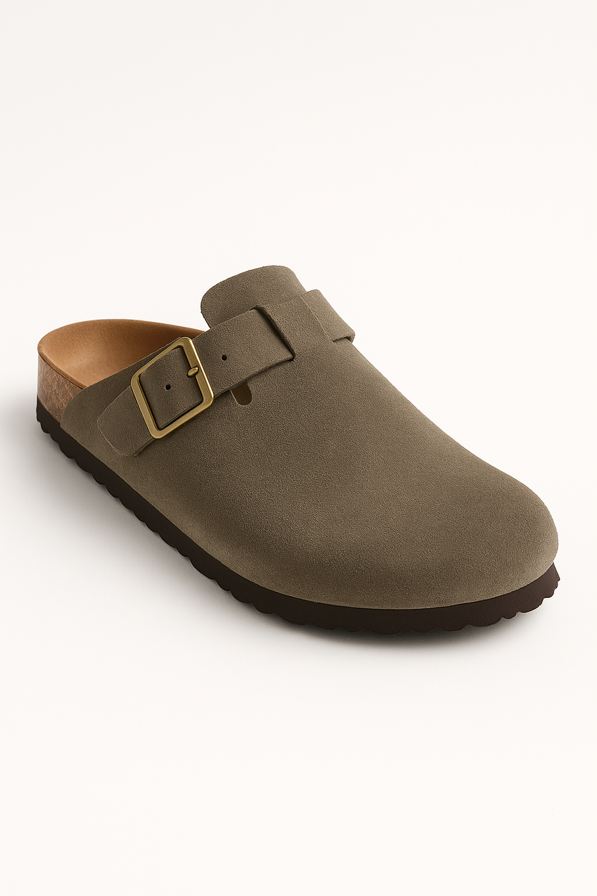 Suede Cork Clogs