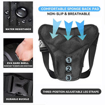Tactical Motorcycle Thigh Bag With Waterproof EVA Shell And Expandable Storage