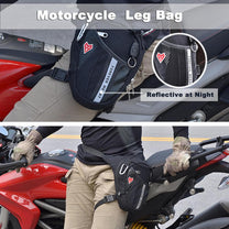 Tactical Motorcycle Thigh Bag With Waterproof EVA Shell And Expandable Storage