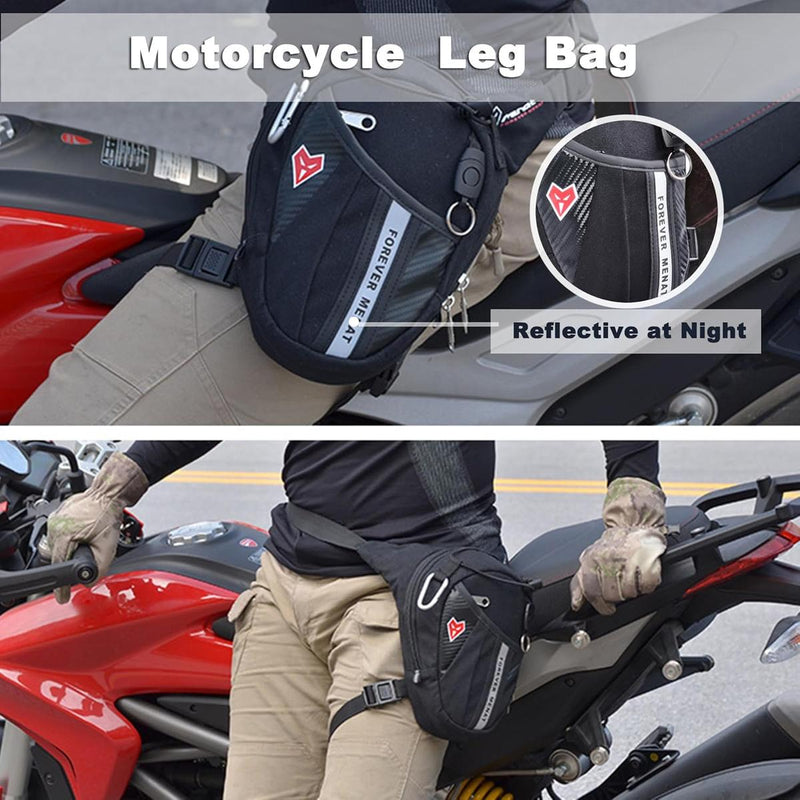Tactical Motorcycle Thigh Bag With Waterproof EVA Shell And Expandable Storage