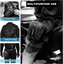 Tactical Motorcycle Thigh Bag With Waterproof EVA Shell And Expandable Storage