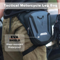 Tactical Motorcycle Thigh Bag With Waterproof EVA Shell And Expandable Storage