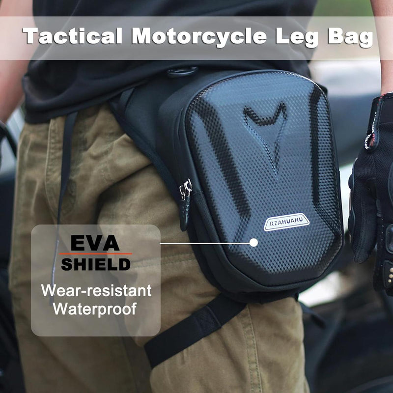 Tactical Motorcycle Thigh Bag With Waterproof EVA Shell And Expandable Storage