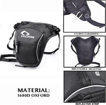 Tactical Motorcycle Thigh Bag With Waterproof EVA Shell And Expandable Storage