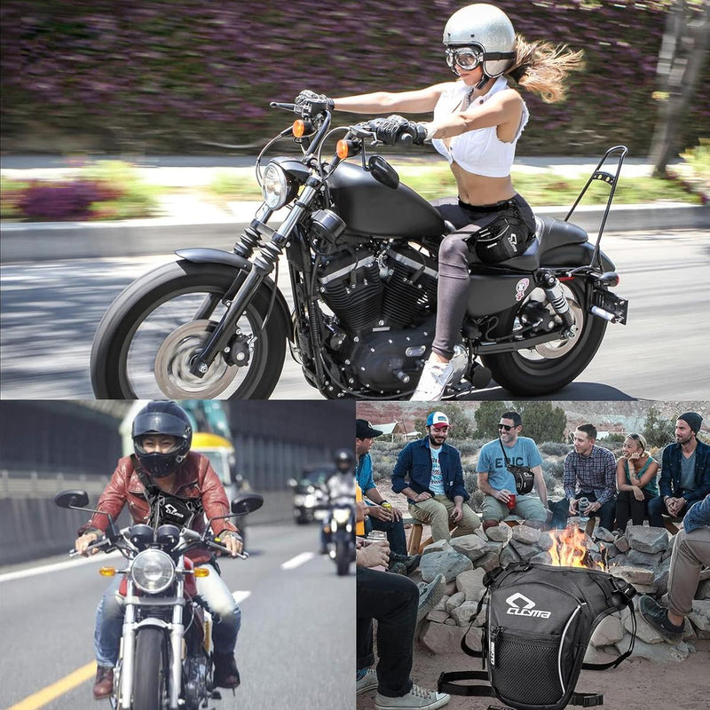 Tactical Motorcycle Thigh Bag With Waterproof EVA Shell And Expandable Storage