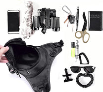 Tactical Motorcycle Thigh Bag With Waterproof EVA Shell And Expandable Storage